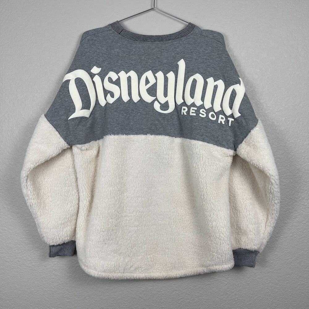 Disneyland Resort Sherpa Spirit Jersey Unisex Medium White Gray Puffy Print‎ - Picture 4 of 11